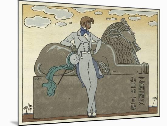 The Romance of a Mummy-Georges Barbier-Mounted Giclee Print