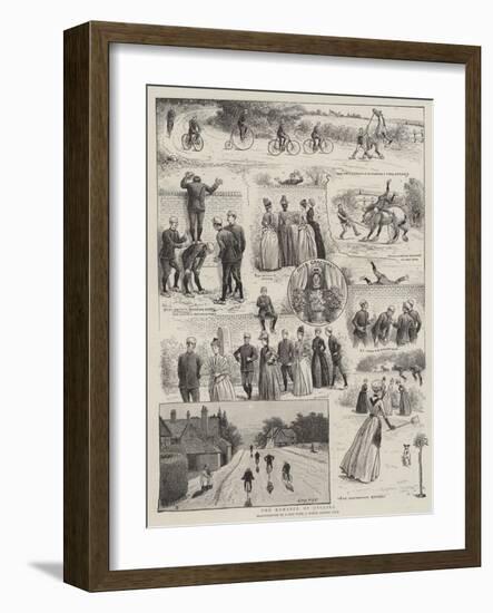 The Romance of Cycling-Harry Hamilton Johnston-Framed Giclee Print