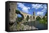 The Romanesque Bridge, Besalu, Catalonia, Spain-Rob Cousins-Framed Stretched Canvas