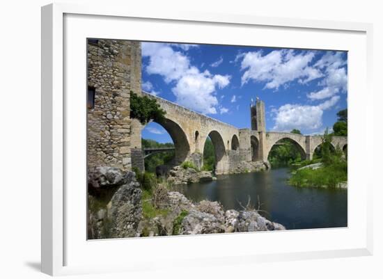 The Romanesque Bridge, Besalu, Catalonia, Spain-Rob Cousins-Framed Photographic Print