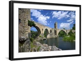 The Romanesque Bridge, Besalu, Catalonia, Spain-Rob Cousins-Framed Photographic Print