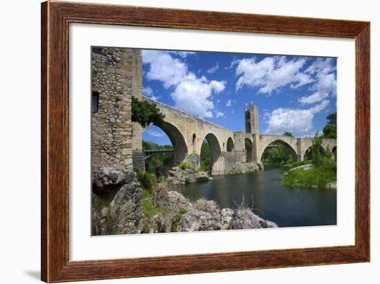 The Romanesque Bridge, Besalu, Catalonia, Spain-Rob Cousins-Framed Photographic Print