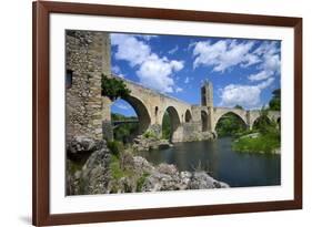 The Romanesque Bridge, Besalu, Catalonia, Spain-Rob Cousins-Framed Photographic Print