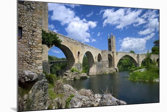 The Romanesque Bridge, Besalu, Catalonia, Spain-Rob Cousins-Mounted Photographic Print