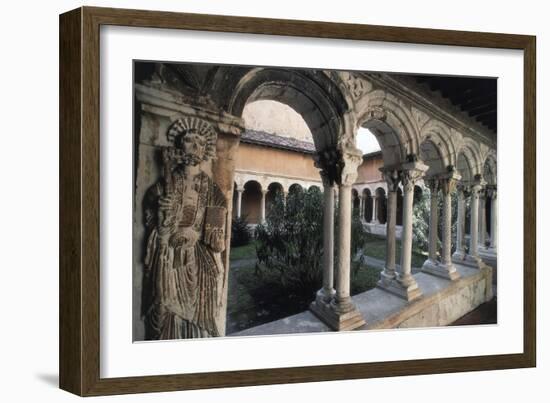 The Romanesque Cloister of Aix Cathedral-null-Framed Giclee Print