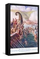 The Romans Arriving in Britain-Joseph Ratcliffe Skelton-Framed Stretched Canvas