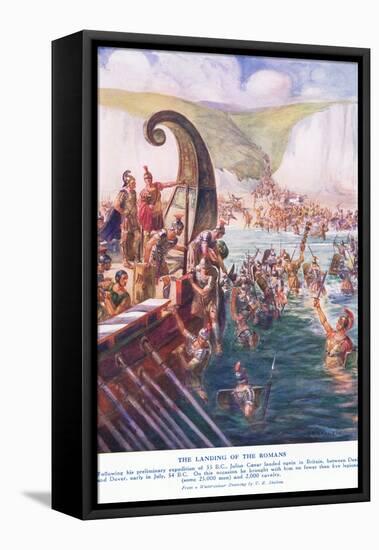 The Romans Arriving in Britain-Joseph Ratcliffe Skelton-Framed Stretched Canvas
