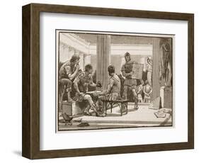 The Romans at Corinth (Litho)-English-Framed Premium Giclee Print