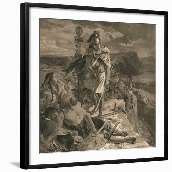 The Romans Cause a Wall to Be Built for the Protection of the South, 1905-William Bell Scott-Framed Giclee Print