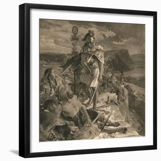 The Romans Cause a Wall to Be Built for the Protection of the South, 1905-William Bell Scott-Framed Giclee Print