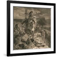 The Romans Cause a Wall to Be Built for the Protection of the South, 1905-William Bell Scott-Framed Giclee Print