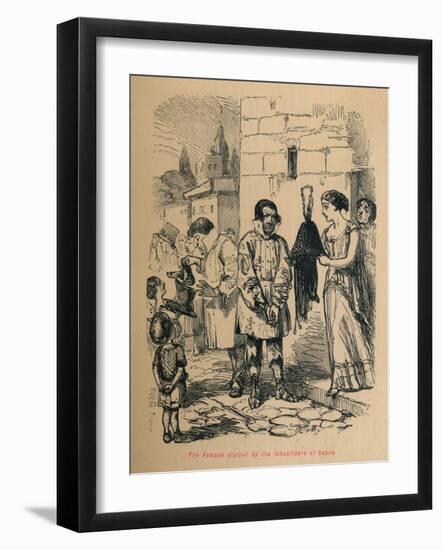 'The Romans clothed by the inhabitants of Capua', 1852-John Leech-Framed Giclee Print