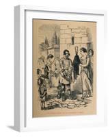 'The Romans clothed by the inhabitants of Capua', 1852-John Leech-Framed Giclee Print