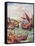 The Romans Leave England-Harry Payne-Framed Stretched Canvas