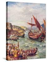 The Romans Leave England-Harry Payne-Stretched Canvas