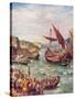 The Romans Leave England-Harry Payne-Stretched Canvas