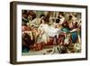 The Romans of the Decadence, Detail of the Central Group, 1847-Thomas Couture-Framed Giclee Print