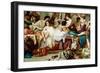 The Romans of the Decadence, Detail of the Central Group, 1847-Thomas Couture-Framed Giclee Print