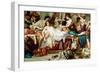 The Romans of the Decadence, Detail of the Central Group, 1847-Thomas Couture-Framed Giclee Print