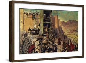 The Romans Spent Months Building a Ramp and a Siege Tower-Alberto Salinas-Framed Giclee Print