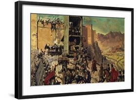 The Romans Spent Months Building a Ramp and a Siege Tower-Alberto Salinas-Framed Giclee Print