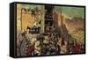 The Romans Spent Months Building a Ramp and a Siege Tower-Alberto Salinas-Framed Stretched Canvas