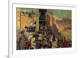 The Romans Spent Months Building a Ramp and a Siege Tower-Alberto Salinas-Framed Giclee Print