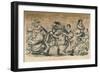 'The Romans walking off with the Sabine women', 1852-John Leech-Framed Giclee Print
