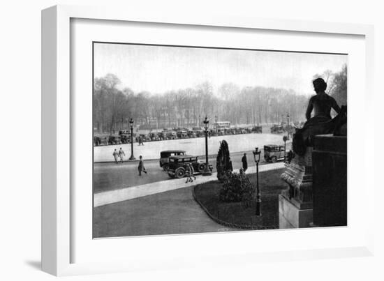 The Rond Point and Georges Clemenceau Place, Paris, 1931-Ernest Flammarion-Framed Giclee Print