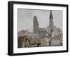 The Roofs of Old Rouen, Grey Weather, 1896 Cathedral-Camille Pissarro-Framed Giclee Print