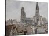 The Roofs of Old Rouen, Grey Weather, 1896 Cathedral-Camille Pissarro-Stretched Canvas