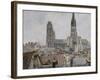 The Roofs of Old Rouen, Grey Weather, 1896 Cathedral-Camille Pissarro-Framed Giclee Print