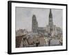 The Roofs of Old Rouen, Grey Weather, 1896 Cathedral-Camille Pissarro-Framed Giclee Print