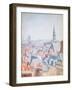 The Roofs of Old Rouen, Sunlight, 1896 (Oil on Canvas)-Camille Pissarro-Framed Giclee Print