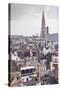 The Rooftops and Spire of the Town Hall in the Background, Brussels, Belgium, Europe-Julian Elliott-Stretched Canvas