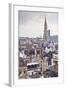 The Rooftops and Spire of the Town Hall in the Background, Brussels, Belgium, Europe-Julian Elliott-Framed Photographic Print