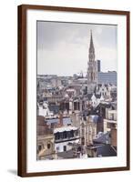 The Rooftops and Spire of the Town Hall in the Background, Brussels, Belgium, Europe-Julian Elliott-Framed Photographic Print
