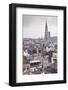 The Rooftops and Spire of the Town Hall in the Background, Brussels, Belgium, Europe-Julian Elliott-Framed Photographic Print