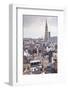 The Rooftops and Spire of the Town Hall in the Background, Brussels, Belgium, Europe-Julian Elliott-Framed Photographic Print