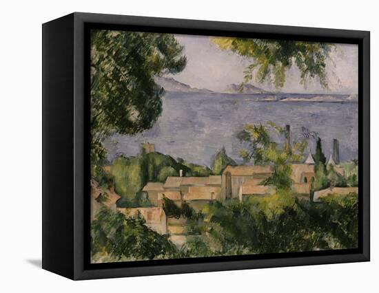The Rooftops of l'Estaque, 1883-85-Paul Cézanne-Framed Stretched Canvas