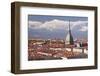 The Rooftops of Turin with the Mole Antonelliana, Turin, Piedmont, Italy, Europe-Julian Elliott-Framed Photographic Print