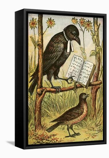 The Rook and the Lark-English School-Framed Stretched Canvas