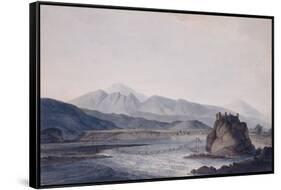The Rope Bridge, Srinagar, Garhwal, Uttar Pradesh-Thomas & William Daniell-Framed Stretched Canvas