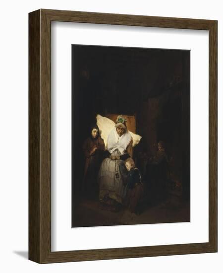 The Rosary, 1850-Domenico Induno-Framed Giclee Print