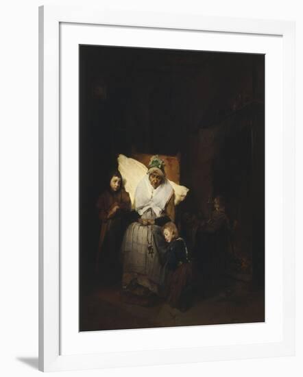 The Rosary, 1850-Domenico Induno-Framed Giclee Print