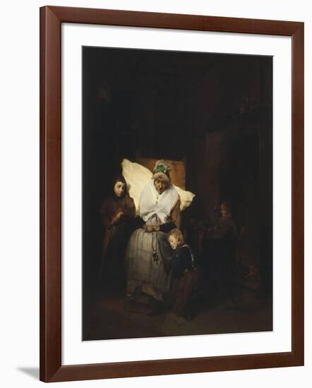 The Rosary, 1850-Domenico Induno-Framed Giclee Print