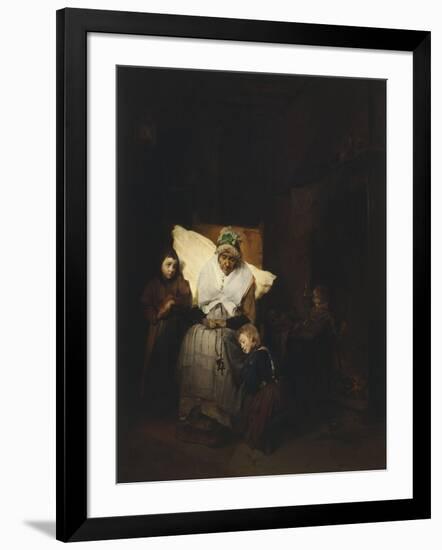 The Rosary, 1850-Domenico Induno-Framed Giclee Print