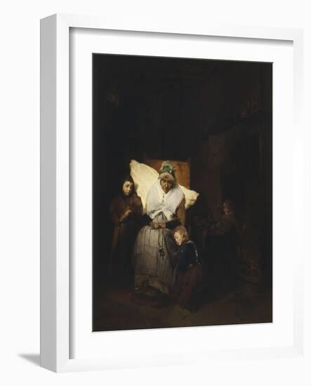 The Rosary, 1850-Domenico Induno-Framed Giclee Print