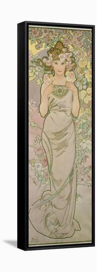 The Rose, 1898-Alphonse Mucha-Framed Stretched Canvas