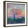 The Rose Cloud, by Henri-Edmond Cross, 1856-1910, French Post-Impressionist painting,-Henri-Edmond Cross-Framed Art Print